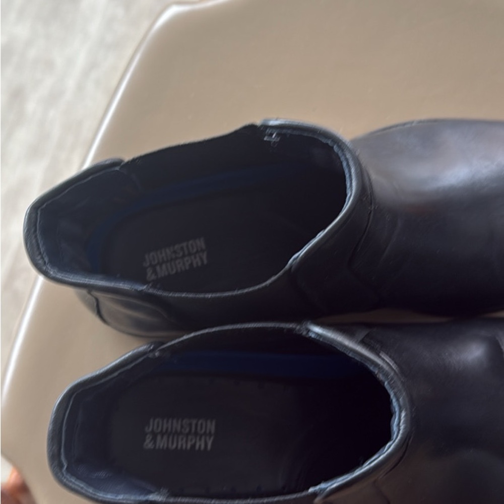 Johnston & Murphy Black Leather Men's Boots